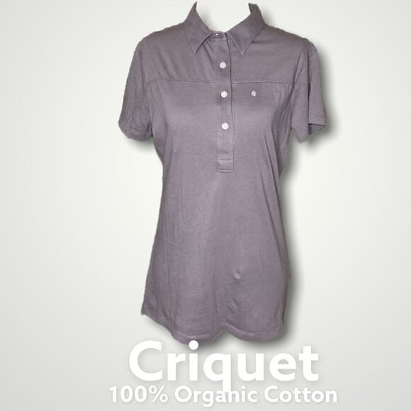 Criquet Organic, Cotton Top Shelf Range Collared Youth Polo, Color Gray Neutral - Picture 1 of 7